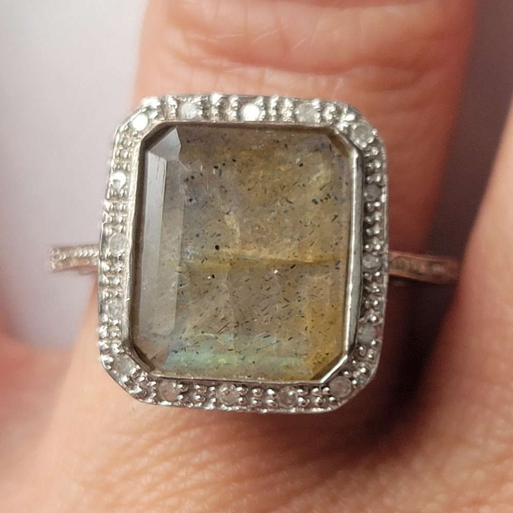 Genuine Labradorite Ring. Size 7